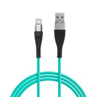 Delight - Cablu de date - USB Type C - înveliş siliconic, 4 culori, 1 m