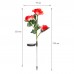 Lampă solară -model trandafir - roșu - alb, LED RGB - 70 cm - 2 buc, /pachet