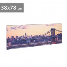 Tablou decorativ cu LED - New York - 2 x AA, 38 x 78 cm