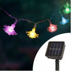 Instalație de pom cu încărcare solară LED - floare - 2,3 m - 20 LED - multicolore