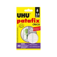 UHU Patafix homedeco - lipici din plastic alb - 32 buc / pachet