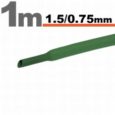 Tub termocontractibilVerde • 1,5 / 0,75 mm