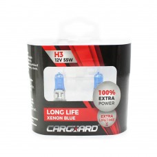 Carguard- Set de 2 becuri Halogen H3 +100% Intensitate - LONG LIFE